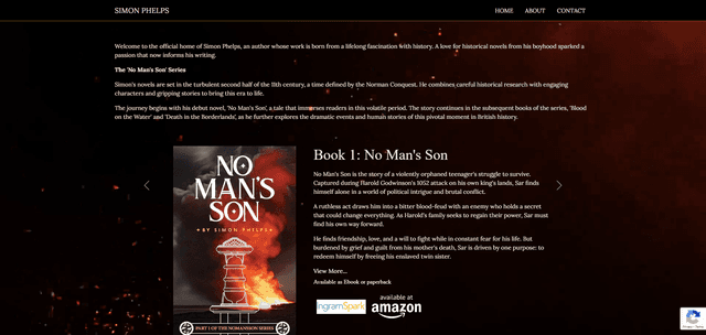 screenshot of the project homepage